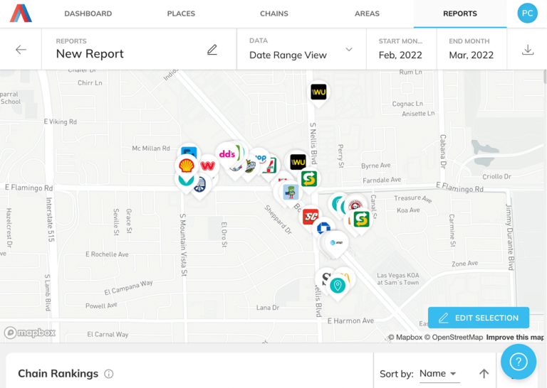 Almanac new report retail location map