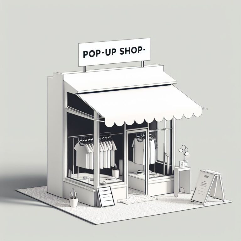 Pop up shop store front