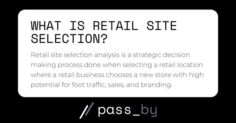 Retail site selection is defined as a strategic decision making process for selecting a retail location.