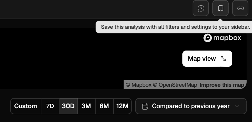 Save a report on Almanac by using the sidebar bookmark.
